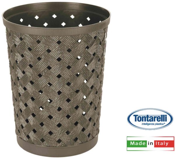 Tontarelli Cestino Gettacarta Arianna cm 25.6x32.3h Wenge' - 5885W
