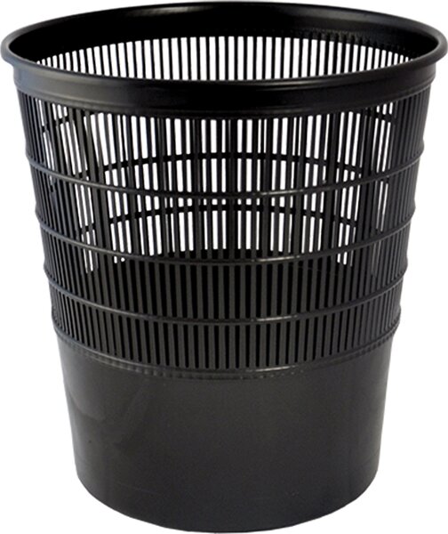 Ecoplast Cestino Gettacarte Cestino Rifiuti Rotondo in Plastica colore Nero - G29