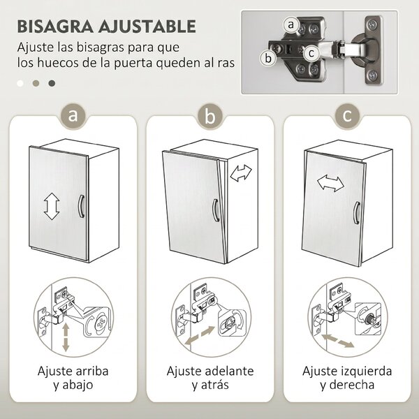 HOMCOM Mobile Sotto Lavabo con 2 Ante e Ripiano Regolabile, 60x34x70 cm, Bianco Lucido | Aosom Italy