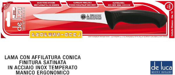 De Luca Coltellerie Coltello Disosso Inox Manici Plastica cm 16 - L3453-16