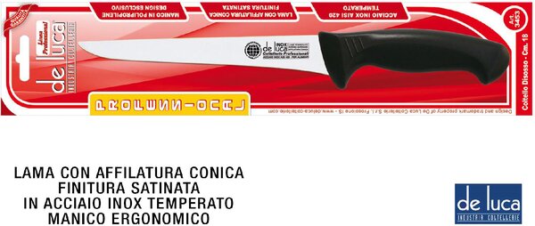 De Luca Coltellerie Coltello Disosso Inox Manici Plastica cm 18 - L3453-18
