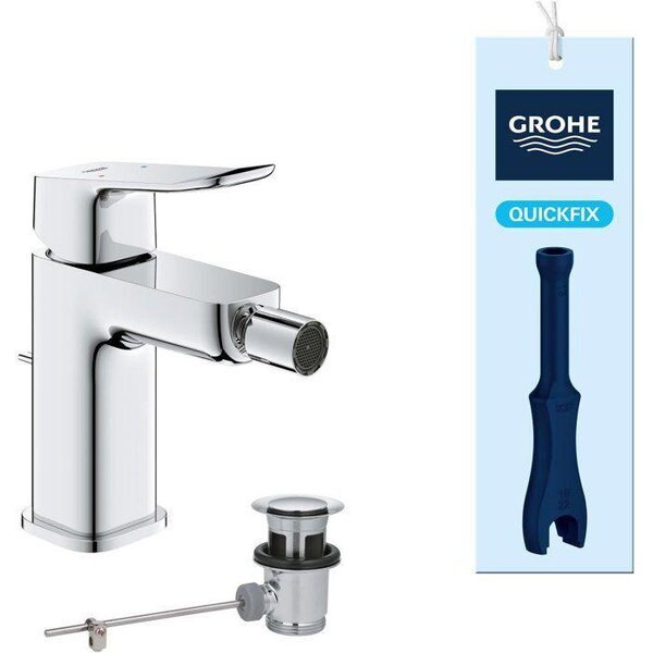 Rubinetto per bidet, GROHE DICE, cromato, SilkMove, funzione di risparmio idrico, QuickMount