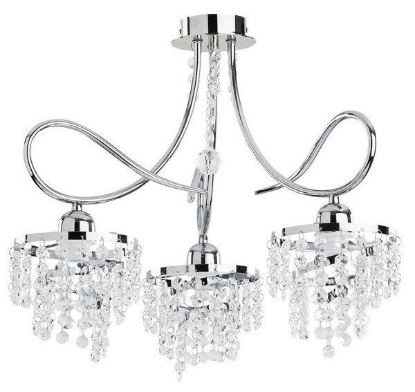 Lampadario decorativo glamour con cristalli a 3 punti DIANA 3xE14 10W ALF18993 Alfa