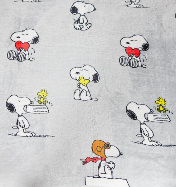 Kanguru Coperta con maniche 140 x 180 cm Plaid Colore Grigio - Deluxe Snoopy 1124