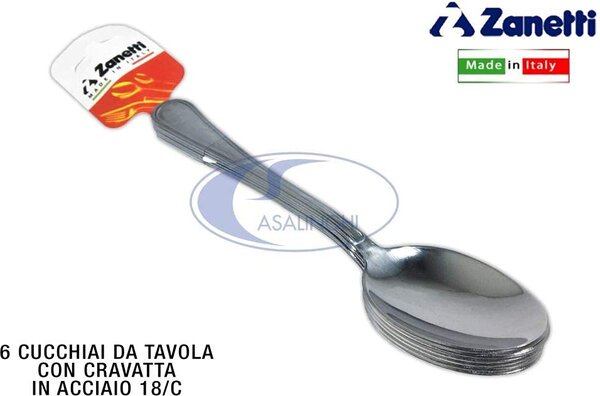 Zanetti Cucchiaio Tavola Leonardo confezione 6 pezzi 18 C - 420501