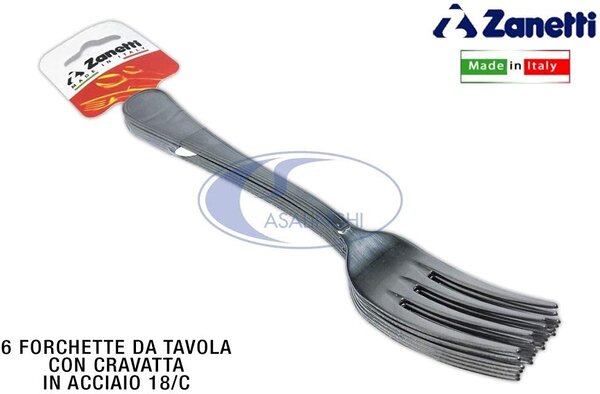 Zanetti Forchetta Tavola Leonardo confezione 6 pezzi 18 C - 420502