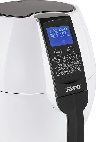 NOVA Friggitrice ad Aria Capacit 3.2 Litri Potenza 1500 Watt Termostato Regolabile e Timer colore Bianco - 180150 Aerofryer XL