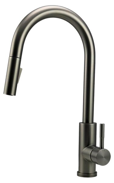 Pure.Sink Elite Steel Stream-S rubinetto miscelatore da cucina PVD Gun Metal con bocca estraibile PS8045-61