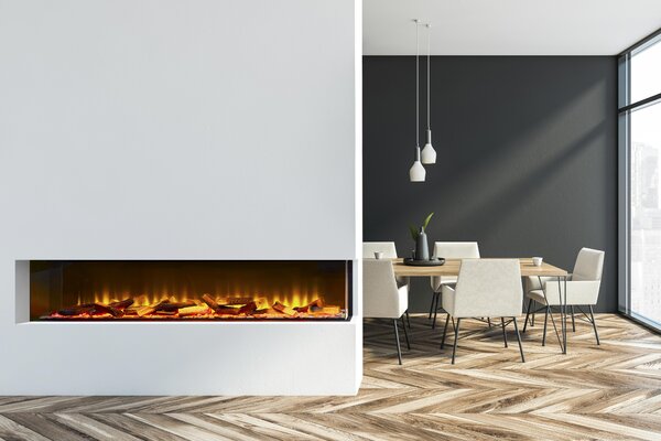 Acantha Aspire 150 camino elettrico ad angolo 3D LED 155,4×49×23,5 cm 7 colori per parete multimediale con telecomando