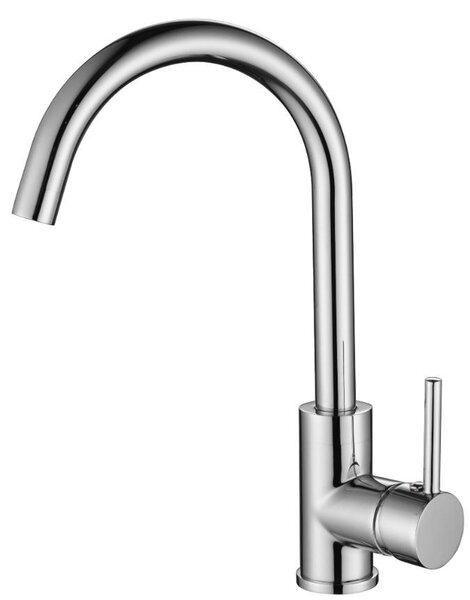 Ausmann Petra, miscelatore da cucina con bocca girevole, cromato, interamente in metallo, 1208957156