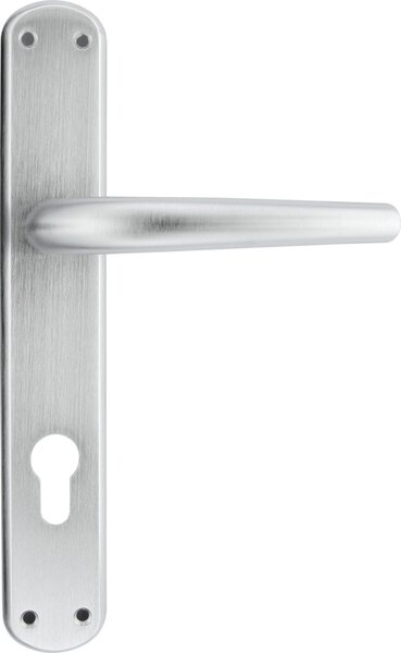 Frosio Bortolo Maniglia Porta con Placca dimensioni 40 x 245 mm finitura cromo satinato - A111/C02 Serie Torino Light