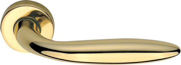 Frascio Maniglia porta con Rossetta Materiale Zama colore InoxBrass - Soft 400/45