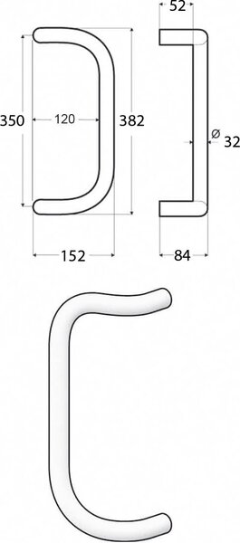 TROPEX DESIGN Maniglione Inox Satinato 3B30 mm 350 Pezzi 2 - 838.32.382.350