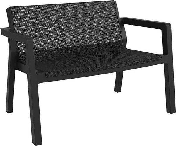 TOOMAX OUTLET - Set da Giardino 4 Pezzi in Polipropilene con 2 Poltrone 1 Panchina e 1 Tavolino colore Antracite - Z0593RAA04100 RIVIERA 593