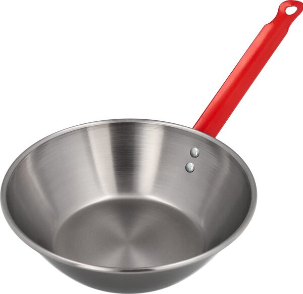 ILSA Padella Fonda 32 cm con Manico Acciaio Spazzolato