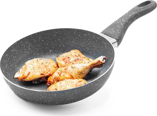Zanetti Padella in Alluminio 24 cm Rivestimento Rinforzato con Titanio Pietra Rara