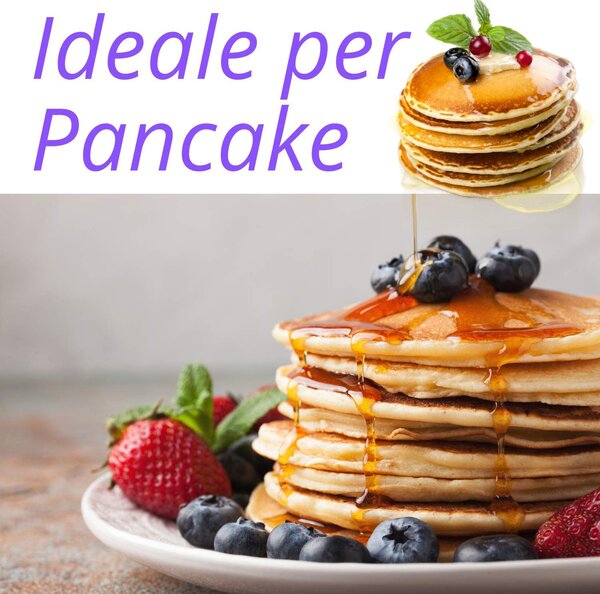 DecHome Padella per Pancake cm 28 Antiaderente con 4 Cerchi - Happy Stone