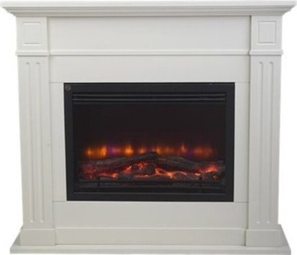 Casa Padrino Caminetto elettrico in stile liberty L 100 x H 89 x P 30 cm - Caminetto elettrico - Caminetto da salotto in stile antico