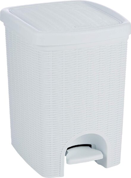 STEFANPLAST Pattumiera Bidone Spazzatura Capacit 20 Litri cm. 31x27,5x39 in Plastica colore Bianco - Elegance - 30800