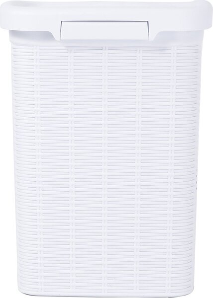 STEFANPLAST Pattumiera Bidone Spazzatura capacit lt. 6 cm. 20,5x20,5x28 h con Coperchio e Pedale colore Bianco - Linea Elegance - 30100
