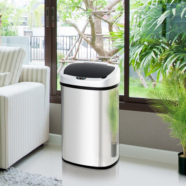 DecHome Pattumiera in Acciaio Inox con Apertura Automatica con Sensore 58 Litri - 11e851