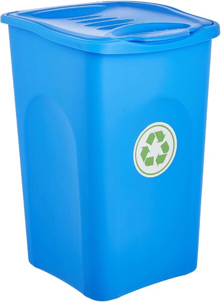 STEFANPLAST Pattumiera Plastica 50 litri 37x37x56h cm colore Blu - 70603