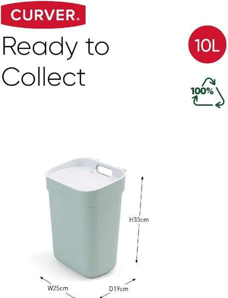Curver Pattumiera Ready Green 10L - K251953