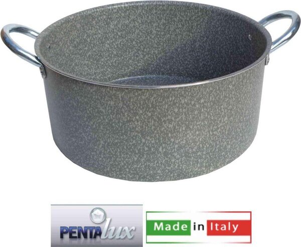 Pentalux Pentola Casseruola Antiaderente in Alluminio Effetto Pietra cm 30 2 Maniglie - Stone Line