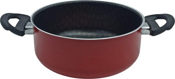 Zanetti Pentola Casseruola Antiaderente in Alluminio 2 Manici in Bakelite cm 18 - Dolomiti