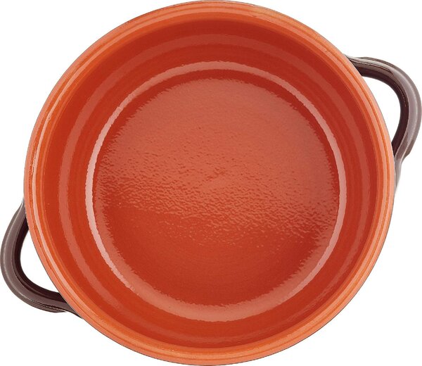 Coli Pentola Casseruola Terracotta 2 Manici Alto con Coperchio cm 20 - Bruna