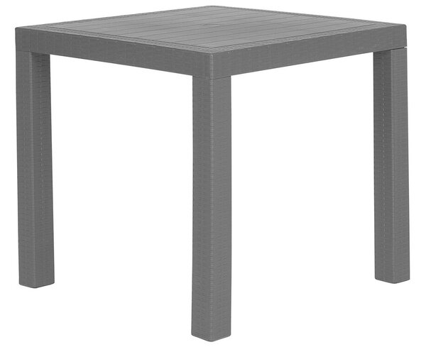 Tavolo da pranzo da giardino grigio 80 x 80 cm quadrato a 4 posti minimalista Beliani