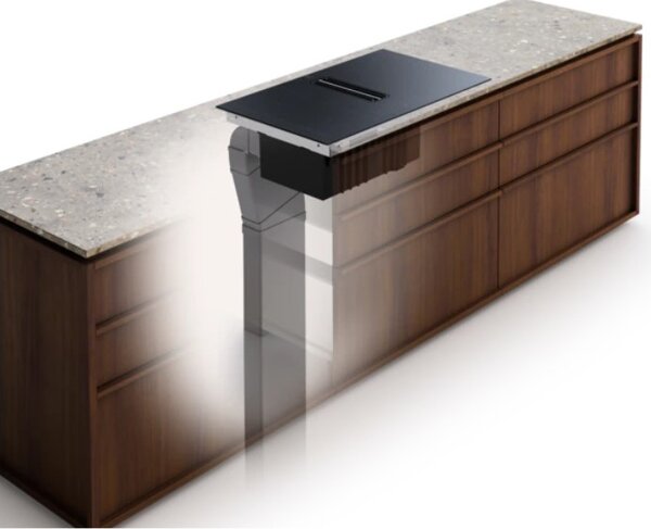 Electrolux Piano Cottura Induzione con Cappa Integrata Filtrante 4 Fuochi Larghezza 83 cm in Vetroceramica colore Nero - KCC84453CK