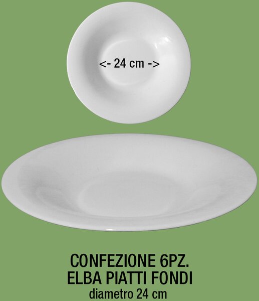 Cegeco & Alar Piatto confezione 6 pezzi Elba Fondo 24 - R238955