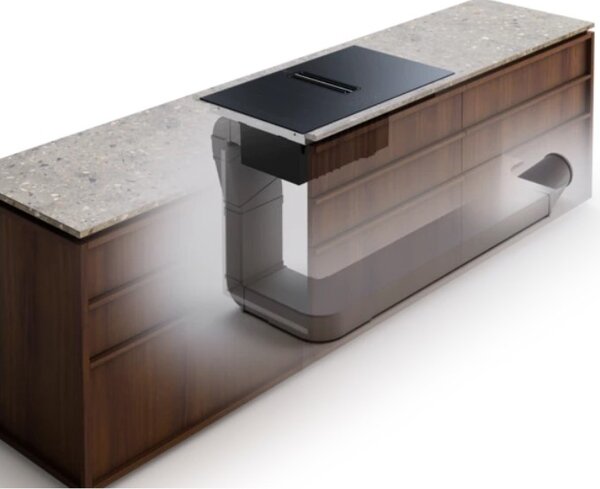 Electrolux Piano Cottura Induzione con Cappa Integrata Filtrante 4 Fuochi Larghezza 83 cm in Vetroceramica colore Nero - KCC84453CK