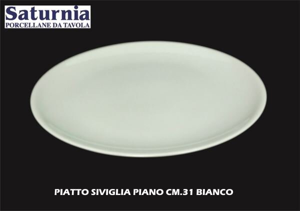 Saturnia Piatto Siviglia Piano cm 31 Bianco - SAT001884