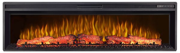 ArtiFlame AF60 Multicolor: camino elettrico da incasso con riscaldamento da 1600 W, effetto fiamma 3D realistico, illuminazione a LED, telecomando, colore nero
