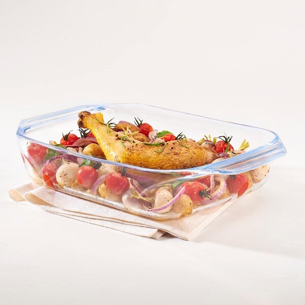 Pyrex Pirofila da Forno in Vetro Borosilicato Rettangolare Capacit 2.9 Litri 35 x 23 cm colore Trasparente - Optimum