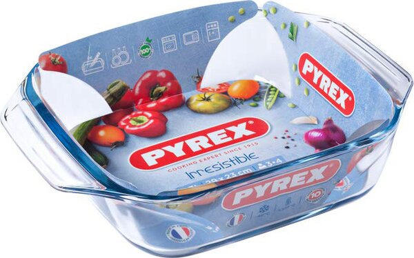 Pyrex Pirofila da Forno in Vetro Borosilicato Rettangolare 23 x 29 cm colore Trasparente