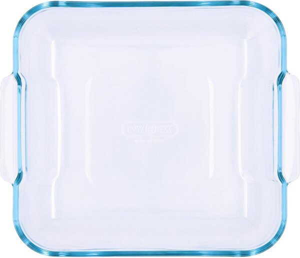Pyrex Pirofila da Forno in Vetro Temperato Quadrata Capacit 1.8 Litri 21 x 21 cm colore Trasparente