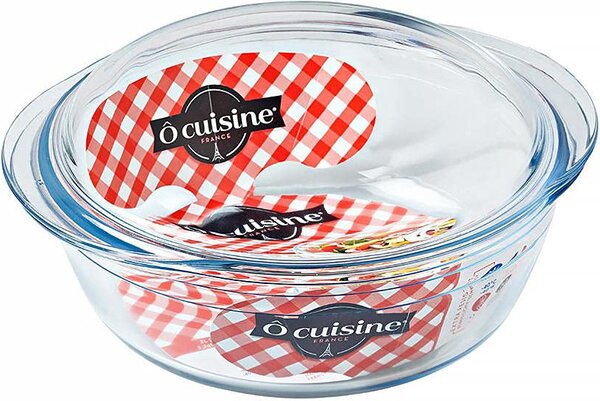 O cuisine Pirofila da Forno in Vetro Temperato Rotonda Capacit 1.6 Litri 24 x 20 cm colore Trasparente
