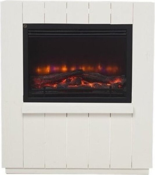 Casa Padrino Caminetto elettrico L 84 x H 90 x P 24 cm - Caminetto elettrico - Caminetto da salotto
