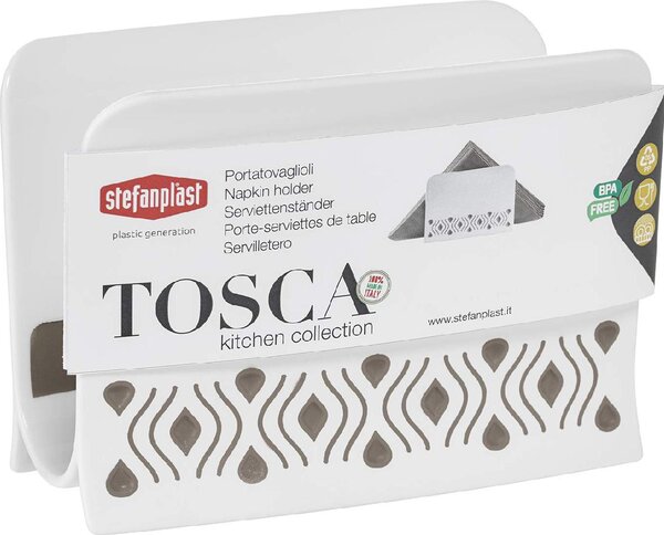 STEFANPLAST Portatovaglioli da Tavolo Tosca colore Tortora Resina - 55350