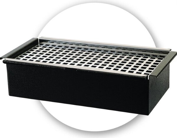 MetalPlus Posacenere da Esterno con Cestino Rifiuti in Metallo 30x15x70h cm - 5430/1