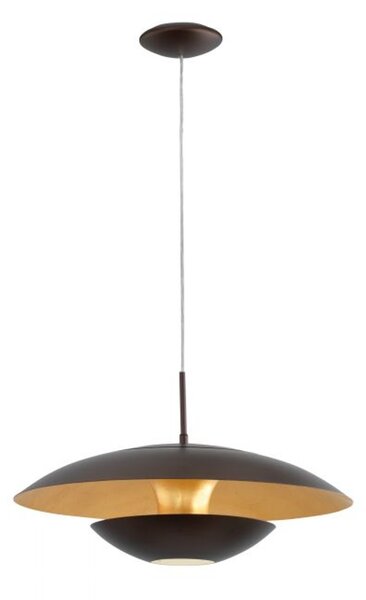 Lampadario A Sospensione Contemporaneo Nuvano Acciaio Marrone Oro 1 Luce E27