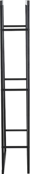 DecHome Scaffale Legnaia Per Casa e Giardino Portata 100 Kg Nero 60x25x150 cm - 8D0148