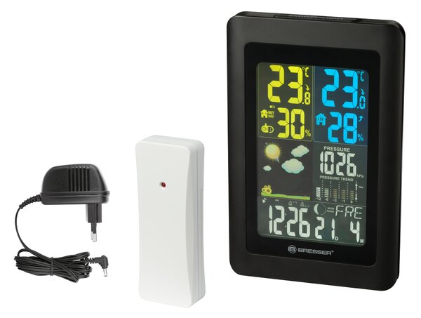 BRESSER Meteo NBF Colour DCF Stazione meteorologica nera
