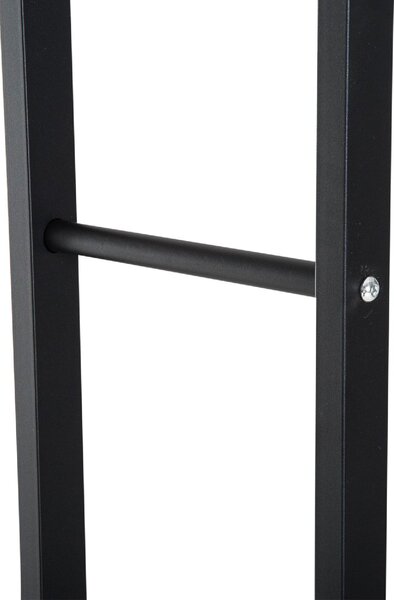 DecHome Scaffale Legnaia Per Casa e Giardino Portata 100 Kg Nero 60x25x150 cm - 8D0148