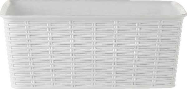 STEFANPLAST Scatola Plastica con finitura interna effetto seta 25 x 19 x 10 cm Bianco - Elegance 30970
