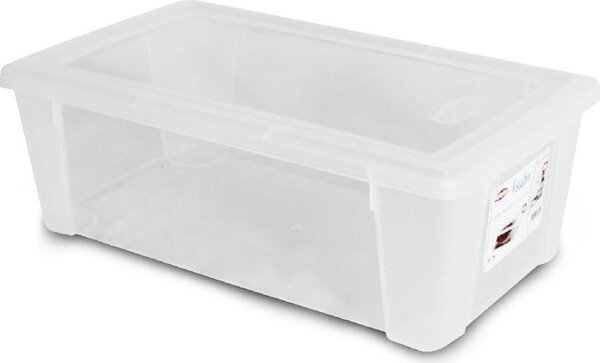 STEFANPLAST Scatola Multiuso Contenitore sottoletto capacit Lt. 5 cm. 32,5x19x11 h colore Trasparente - Linea Storage - 13050