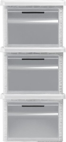 STEFANPLAST Scatola Riordino Elegance cm 29x39x21 bianca - 30001